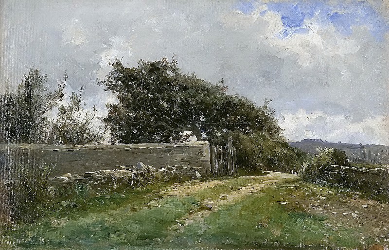 Haes, Carlos de -- Una cerca rota (San Juan de Luz). Part 4 Prado Museum