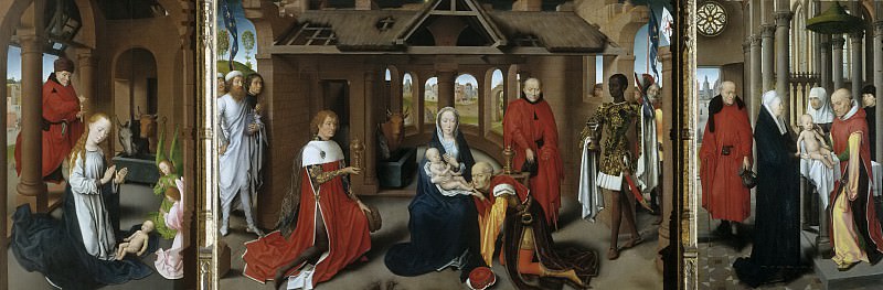 Memling, Hans -- La Natividad. La Adoración de los Reyes Magos. La Purificación. Part 4 Prado Museum