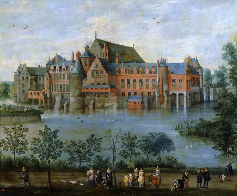 Los Archiduques Isabel Clara Eugenia y Alberto en el Palacio de Tervuren en Bruselas. Jan Brueghel The Elder