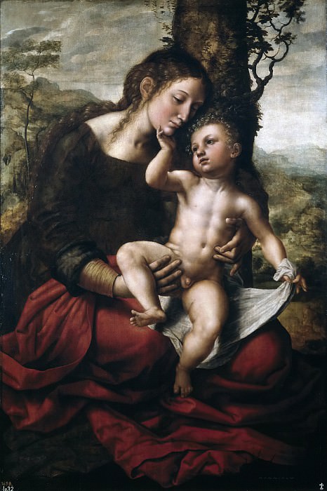 Hemessen, Jan Sanders van -- La Virgen y el Niño. Part 4 Prado Museum