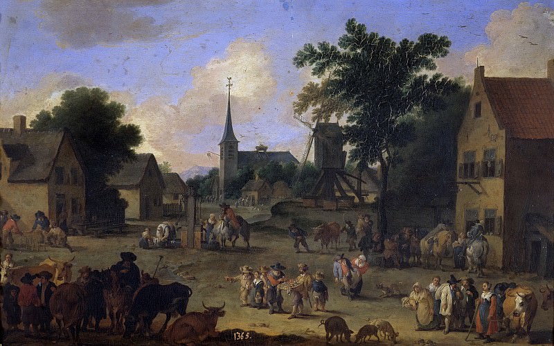 Bout, Pieter -- La plaza de la aldea. Part 4 Prado Museum