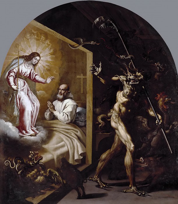 Carducho, Vicente -- La Aparición de la Virgen a un hermano cartujo. Part 4 Prado Museum
