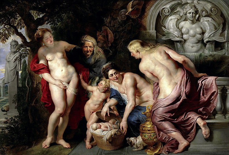 The Discovery of the Child Erichthonius. Peter Paul Rubens
