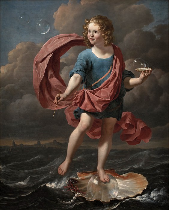 Karel Dujardin (1628-78) - Boy Blowing Soap Bubbles. Allegory on the Transitoriness and the Brevity of Life. Kobenhavn (SMK) National Gallery of Denmark