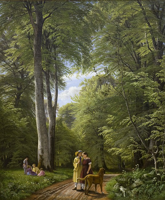 Peter Christian Skovgaard (1817-75) - A Beech Wood in May near Iselingen Manor, Zealand. Kobenhavn (SMK) National Gallery of Denmark