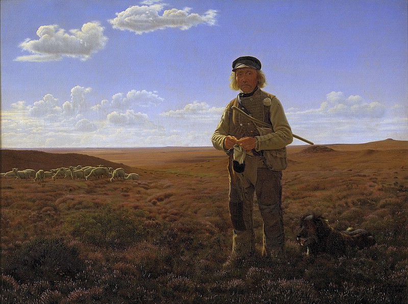 Frederik Vermehren (1823-1910) - A Jutland Shepherd. Kobenhavn (SMK) National Gallery of Denmark