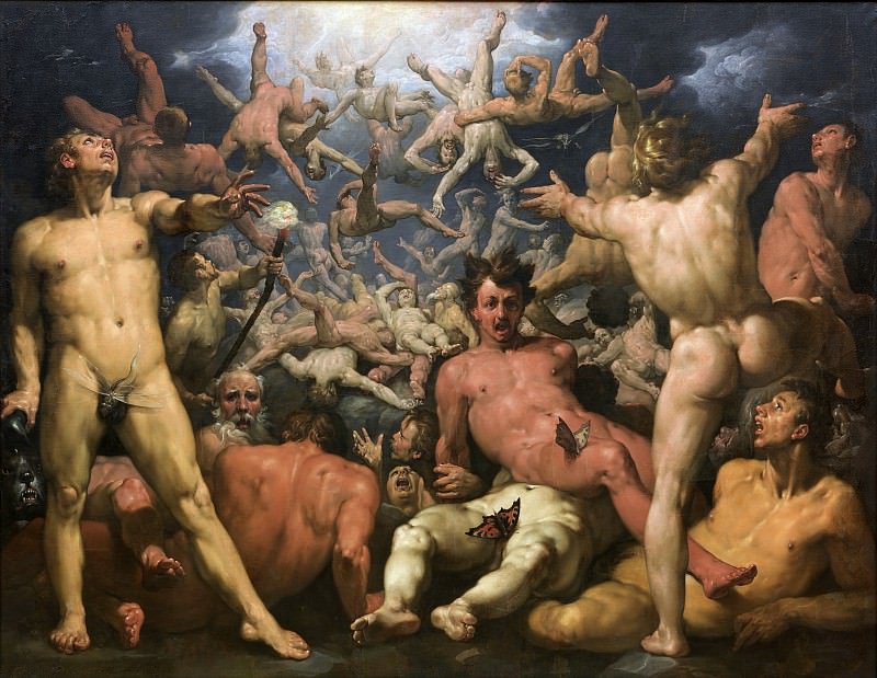 Cornelis Cornelisz van Haarlem (1562-1638) - The Fall of the Titans (The Titanomachia). Kobenhavn (SMK) National Gallery of Denmark