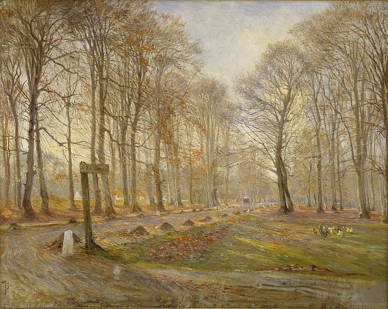 Theodor Philipsen (1840-1920) - Late Autumn Day in the Jægersborg Deer Park, North of Copenhagen. Kobenhavn (SMK) National Gallery of Denmark