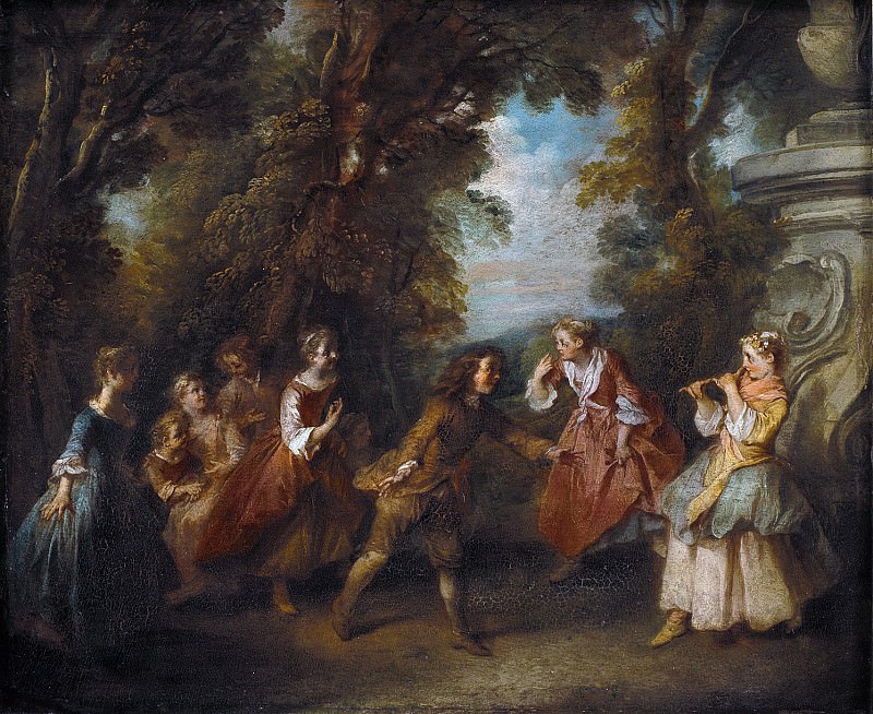 Nicolas Lancret (1690-1743) - Children Playing in the Open air. Kobenhavn (SMK) National Gallery of Denmark