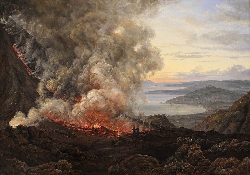 Johan Christian Dahl (1788-1857) - Eruption of the Volcano Vesuvius 1820. Kobenhavn (SMK) National Gallery of Denmark