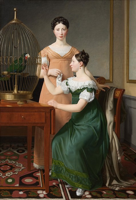 Christoffer Wilhelm Eckersberg (1783-1853) - Bella and Hanna. The Eldest Daughters of M.L. Nathanson. Kobenhavn (SMK) National Gallery of Denmark
