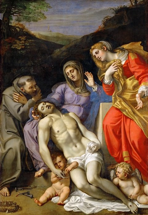 Annibale Carracci (1560-1609) -- Pietà (Lamentation). Part 1 Louvre