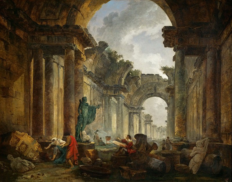 ROBERT, Hubert -- (b. 1733, Paris, d. 1808, Paris). Part 1 Louvre