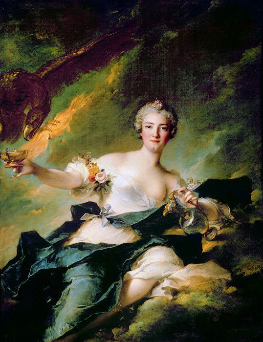 Jean-Marc Nattier -- The Duchess of Chaulnes as Hebe. Part 1 Louvre
