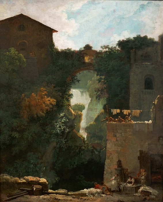 Фрагонар, Жан-Оноре (1732 Грасс - 1806 Париж) -- Водопад в Тиволи. часть 1 Лувр