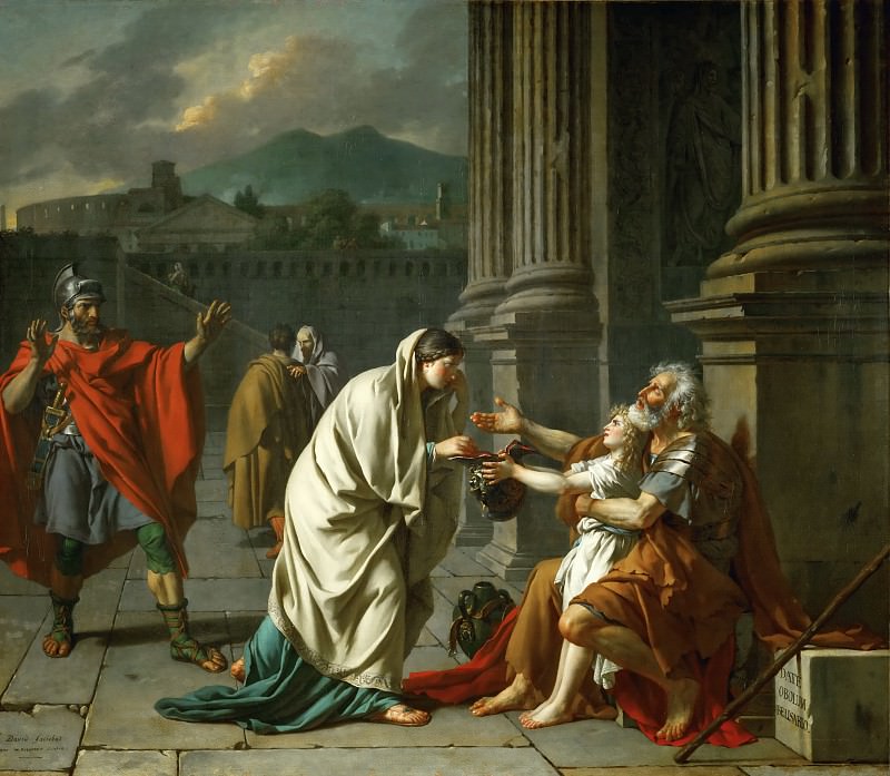 Belisarius asking for alms. Jacques-Louis David