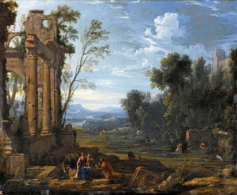 Патель, Пьер I (ок1605 Шони, Пикардия - 1676 Париж) -- Отдых на пути в Египет. часть 1 Лувр