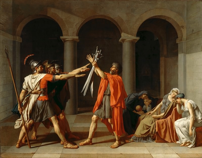 Jacques-Louis David -- The Oath of the Horatii. Part 1 Louvre