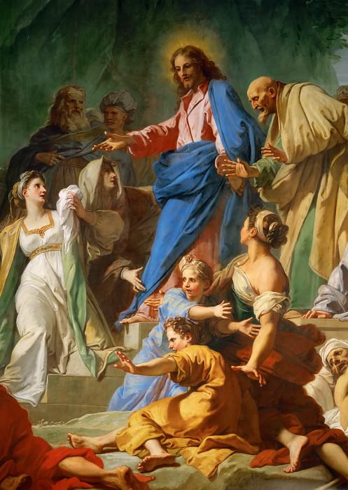 Jean-Baptiste Jouvenet (1644-1717) -- Raising of Lazarus, detail: Christ. Part 1 Louvre