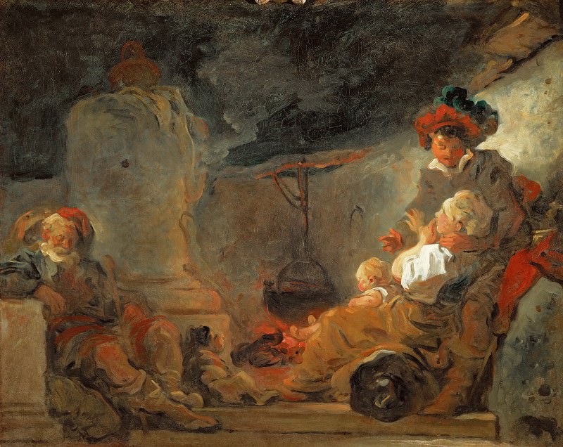 Фрагонар, Жан-Оноре (1732 Грасс - 1806 Париж) -- Мечта нищих. часть 1 Лувр