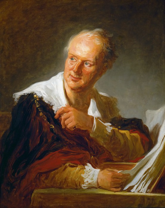 Fragonard, Jean-Honore (1732 Grasse - 1806 Paris) -- Portrait of Diderot. Part 1 Louvre
