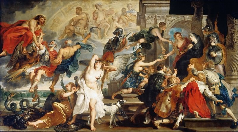 Apotheosis of Henry IV and the Proclamation of the Regency of Marie de Medici. Peter Paul Rubens