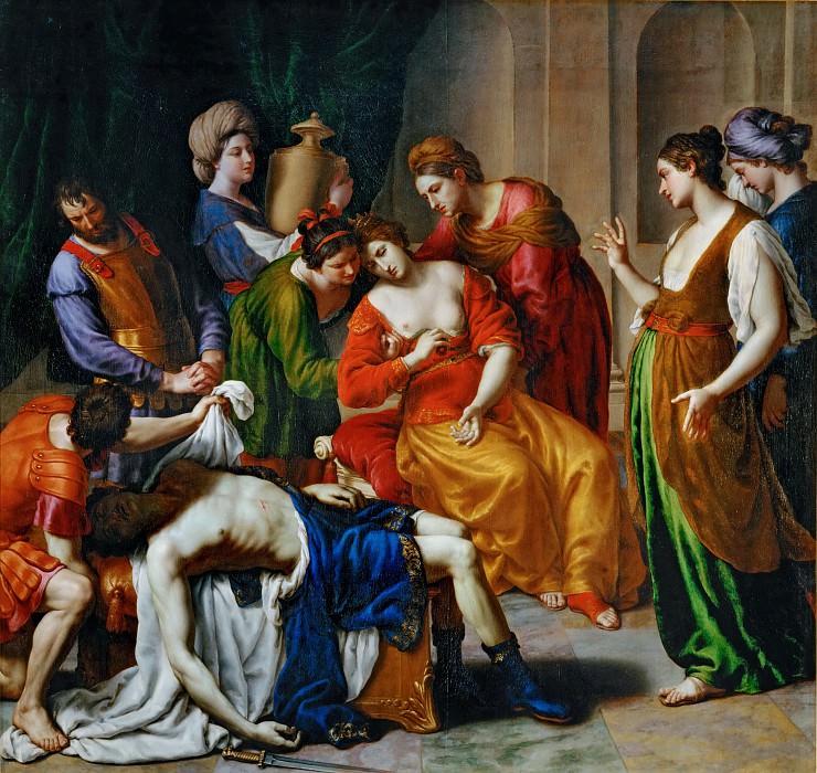 Alessandro Turchi -- Death of Cleopatra. Part 1 Louvre