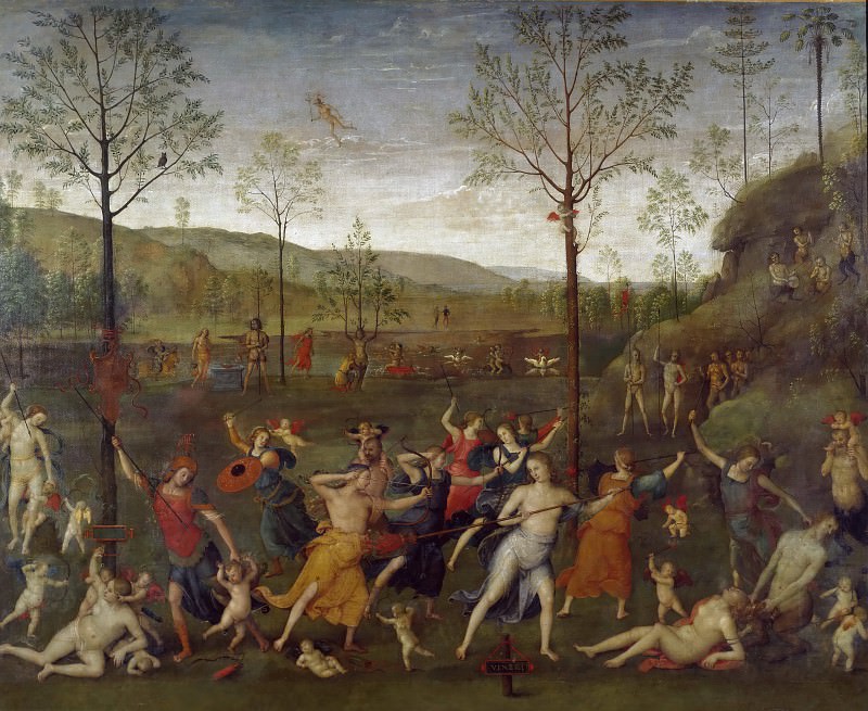 Перуджино, Пьетро (1450 Читта делла Пьеве - 1523 Перуджа) -- Битва Любви и Целомудрия. часть 1 Лувр