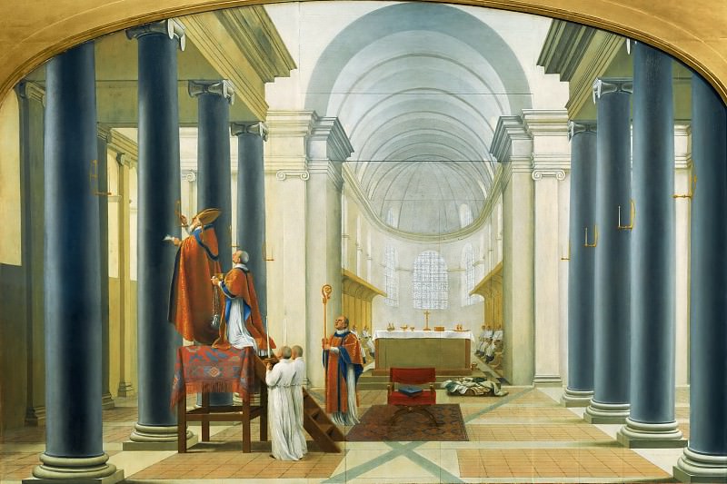 Eustache Le Sueur (1616-1655) -- Consecration of a Carthusian Church. Part 1 Louvre