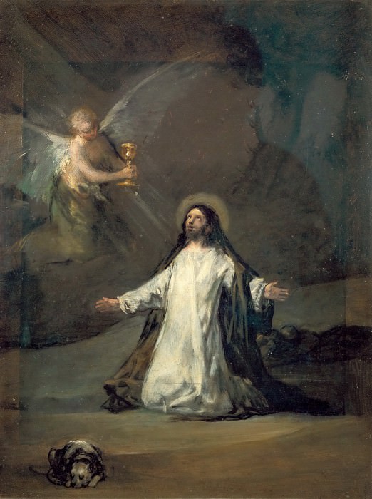 Goya y Lucientes, Francisco Jose de -- Christ in Gethsemane. Canvas. Part 1 Louvre
